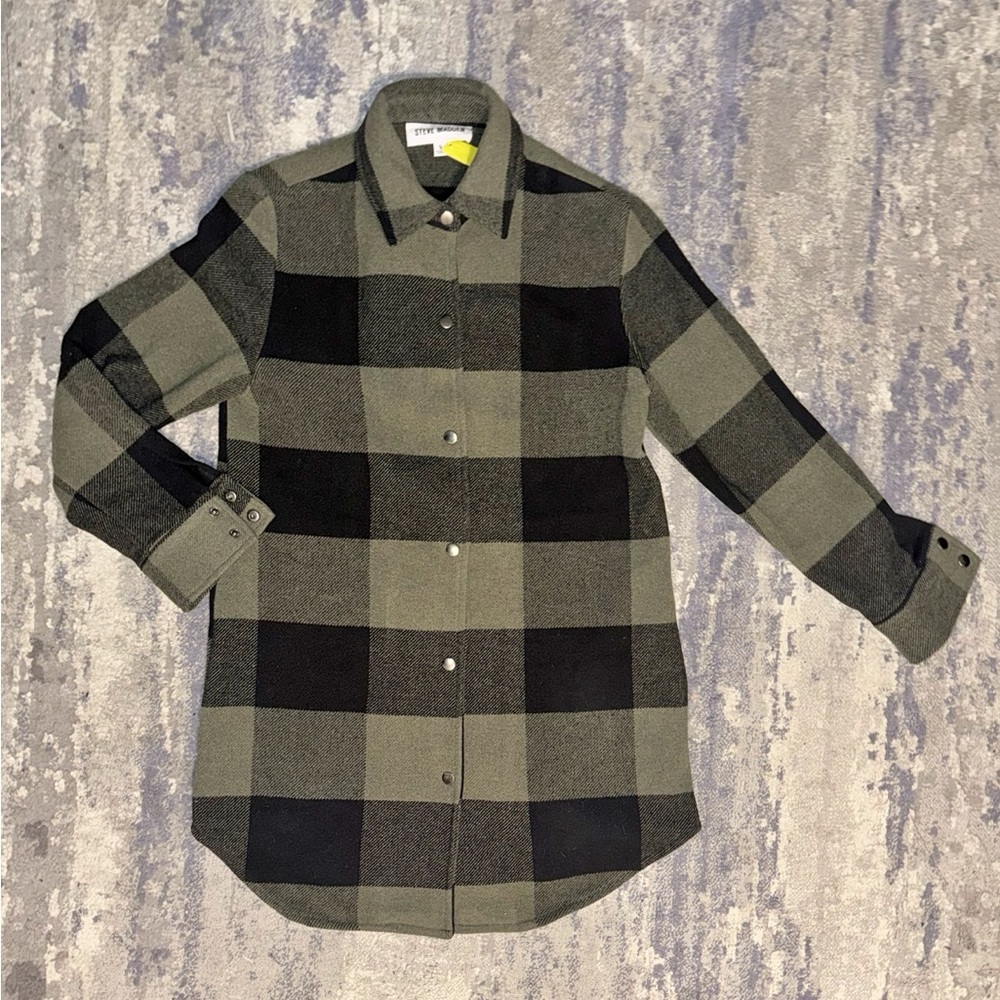 Steve Madden Men's Checkered Shirt - Black and Gray